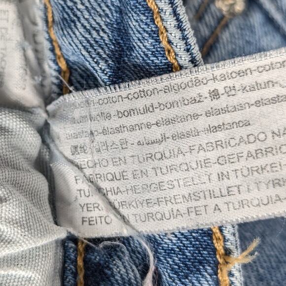 Zara Womens Size 00 High Rise Straight Leg Raw Hem Jeans Blue Join Life Denim - Picture 4 of 5